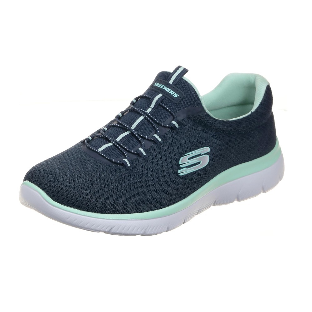 NWT/NIB. Size 5.5. Skechers Women's Summits Sneaker - Navy/Aqua - Picture 7 of 13